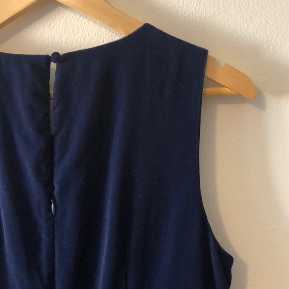 Jcrew velvet Navy blue dress - Picture 5 of 5